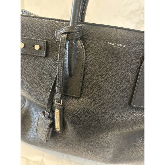 Saint Laurent Tote Bag in Black Leather - Good Condition - Picture 4 of 10